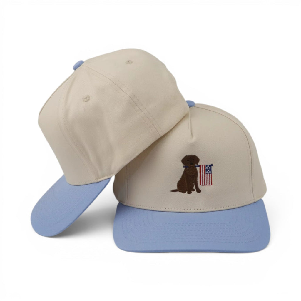 All-American Lab Hat - Khaki/Light Blue