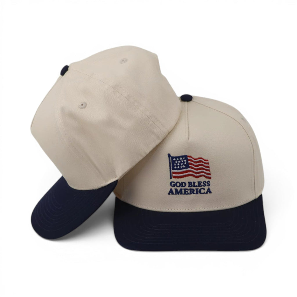 God Bless America - Khaki/Navy