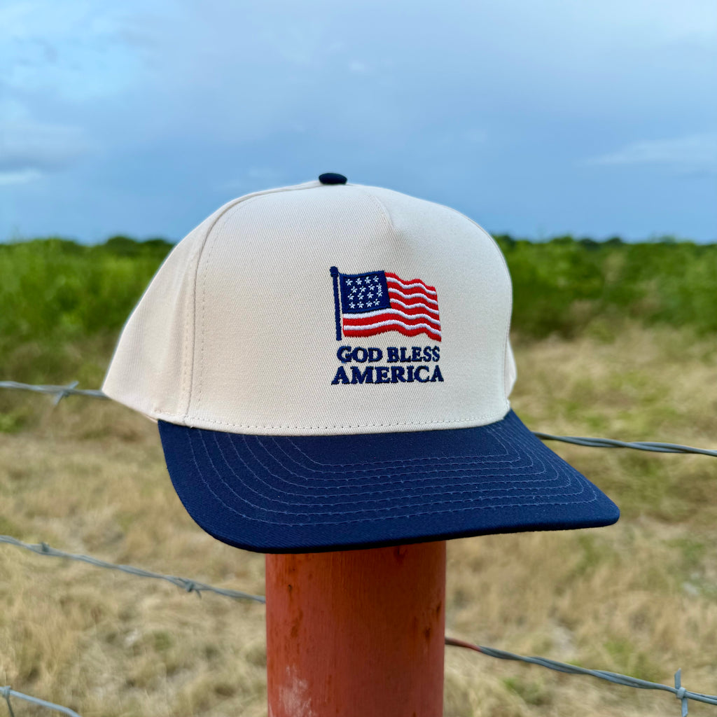 God Bless America - Khaki/Navy