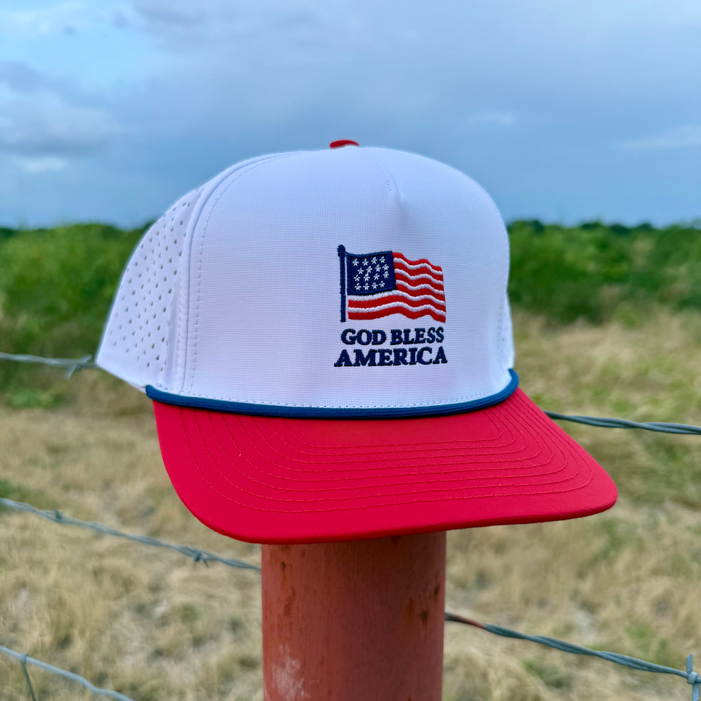 God Bless America - White/Red