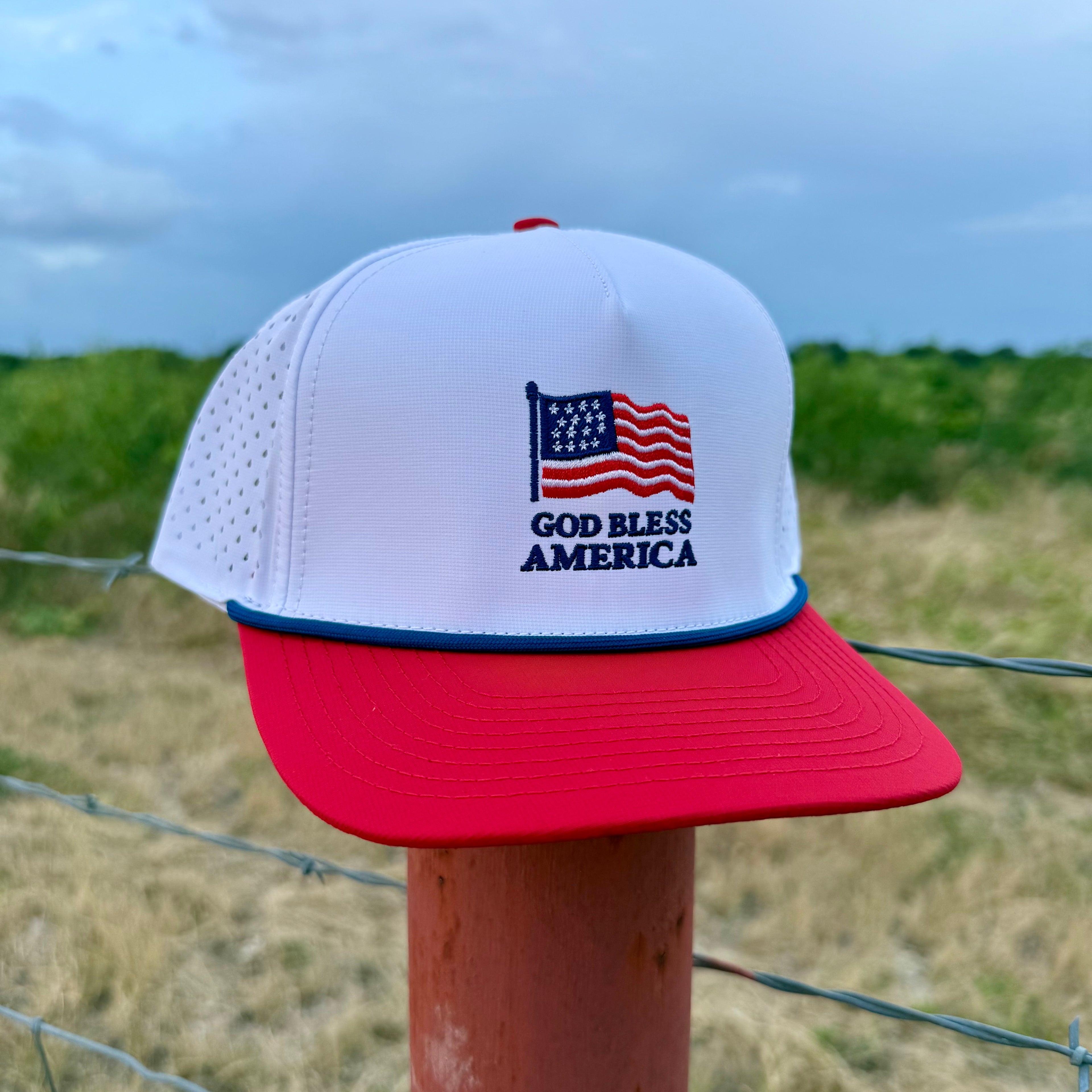 God Bless America - White/Red